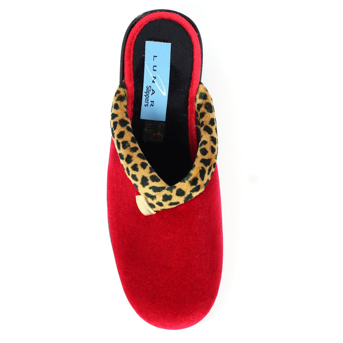 Michelle Red Ocelot Slipper