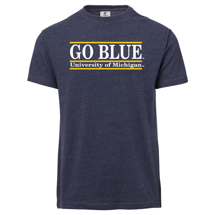 Michigan Go Blue Bar Tee
