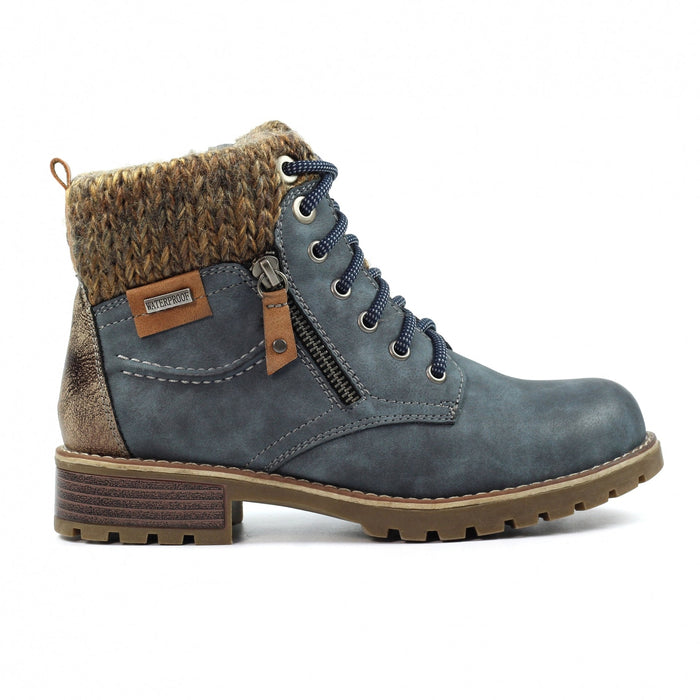 Millie Mid Blue Waterproof Boot