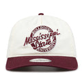Miss State Original Circle snapback hat with embroidered school design, front view