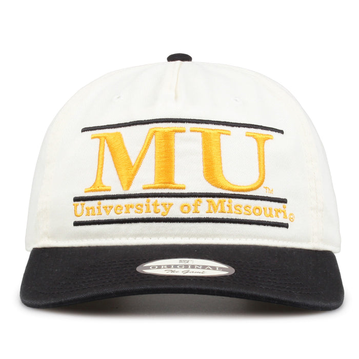 Missouri Original Bar snapback hat with embroidered school design, front view