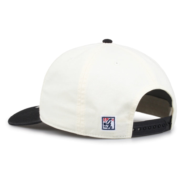 Missouri Original Circle snapback hat showing adjustable snap closure and The Game logo, rear view