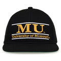 Missouri Retro Bar snapback hat in black, front view