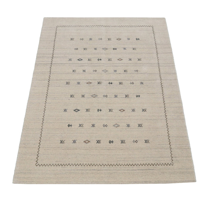 Modern Design Beige Hand Loomed Wool Area Rug - The Rug Decor