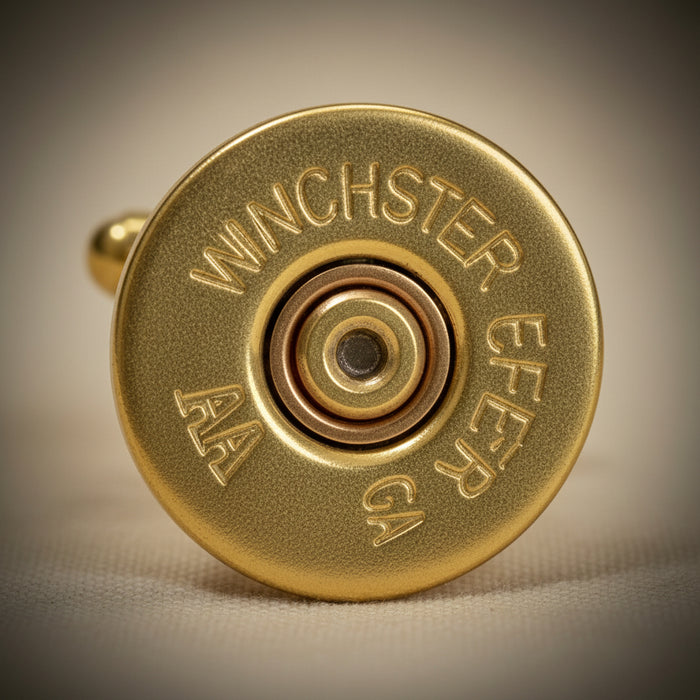 Montecito Winchester 12 Gauge Brass Cufflinks | Handmade Shotgun Shell Cufflinks