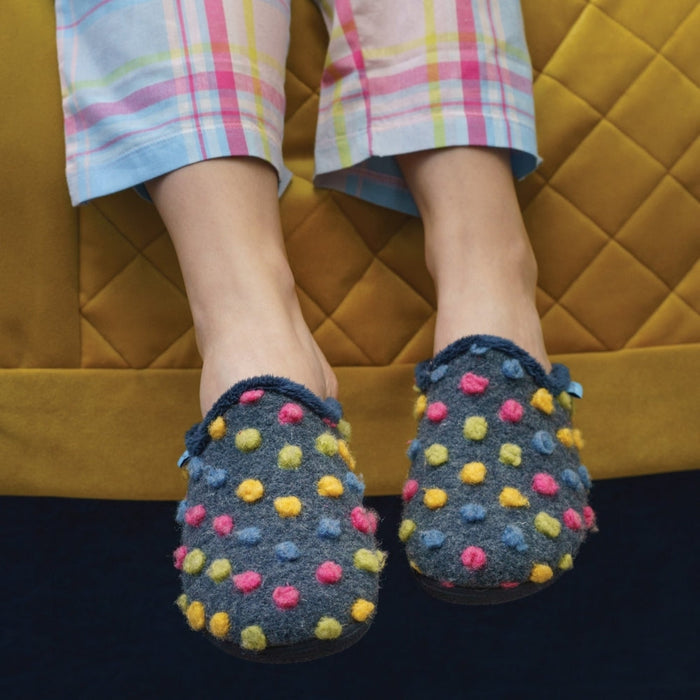 Montreal Blue Mule Slipper