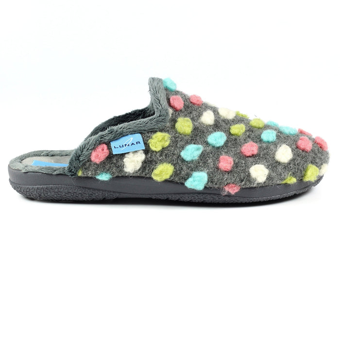 Montreal Grey Mule Slipper