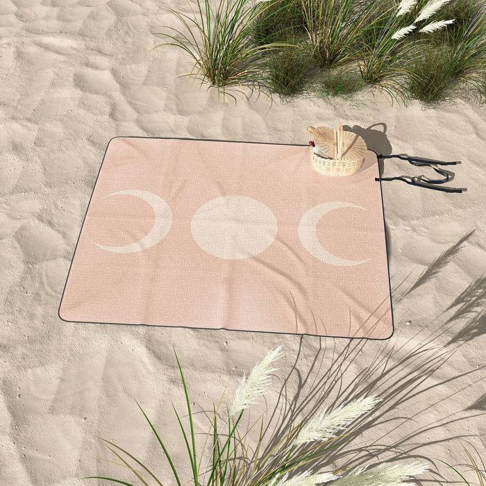 Moon Minimalism Ethereal Light Picnic Blanket