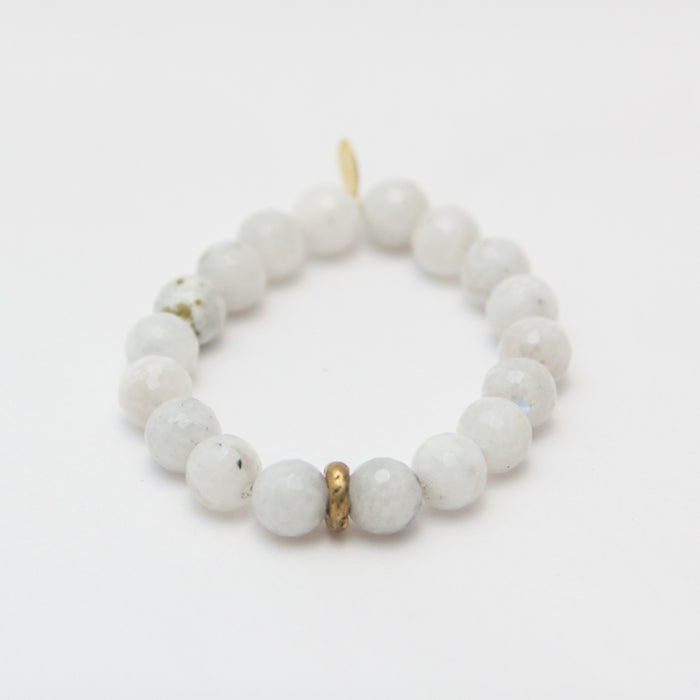 Moonstone Bracelet | Brass Ring