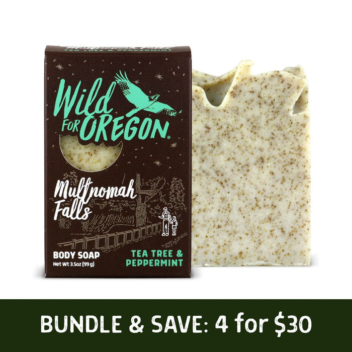 Multnomah Falls Peppermint & Tea Tree | Bar Soap | Invigorating for Oily, Stressed Skin