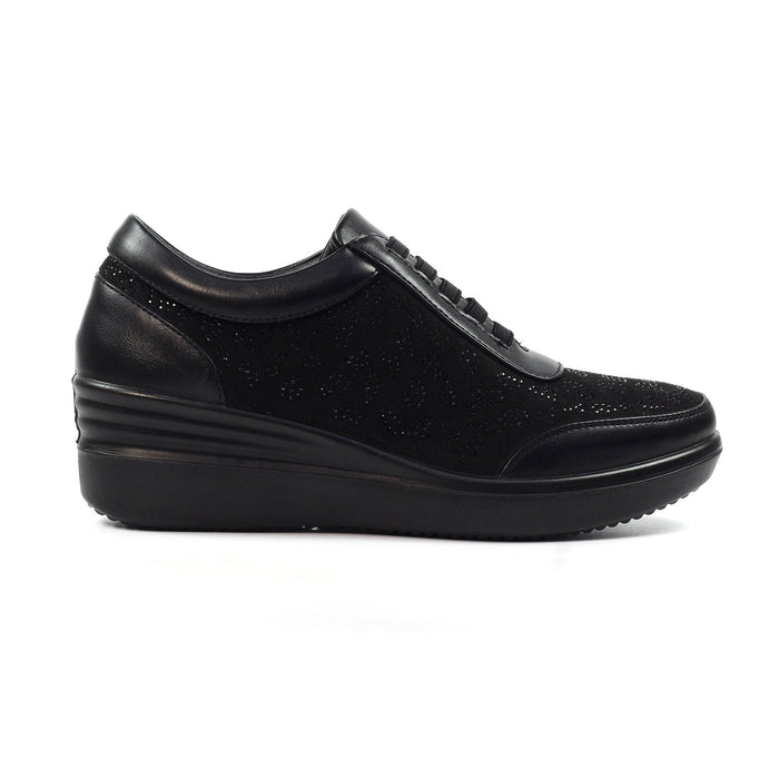 Muriel Black Wedge Trainer