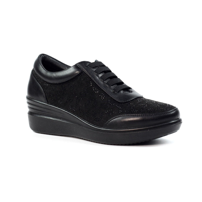 Muriel Black Wedge Trainer