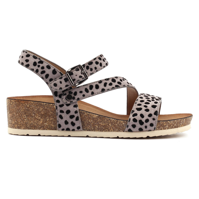 Muster Grey Wedge Sandal