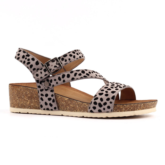 Muster Grey Wedge Sandal