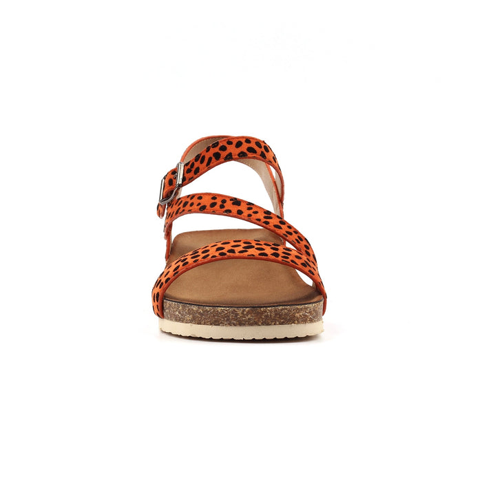 Muster Orange Wedge Sandal