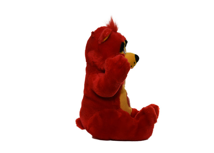 NANCO Tootsie Roll Pop Candy Cherry Red Stuffed Plush Bear 1999