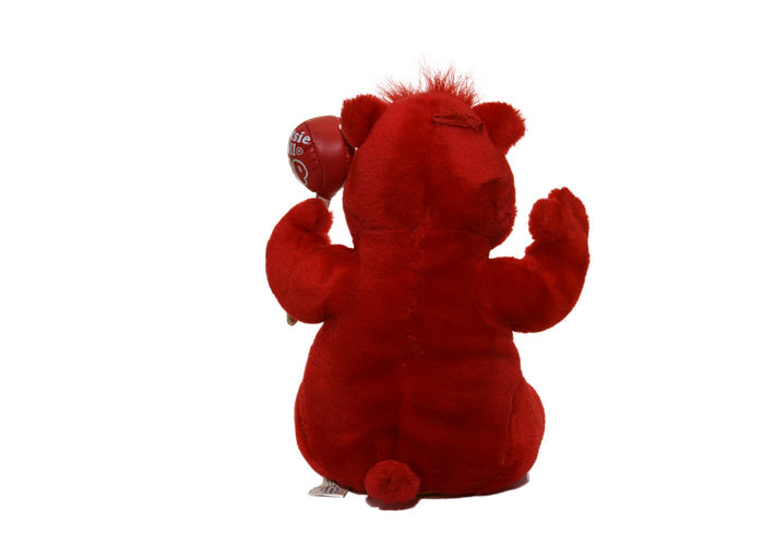 NANCO Tootsie Roll Pop Candy Cherry Red Stuffed Plush Bear 1999