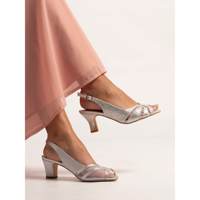 Nancy Silver Wide Fit Shoe