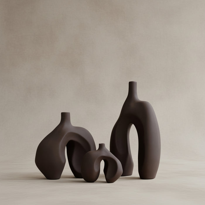 101 Copenhagen - Ni Vase, Medio - Chocolate Brown - Vase