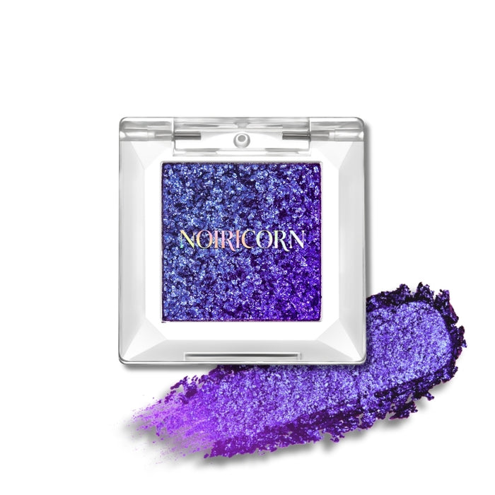 NOIRICORN Lapis Shock eyeshadow single in a clear compact with a purple swatch