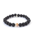 November Birthstone Bracelet | 8mm Citrine + Lava