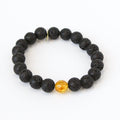 November Birthstone Crystal Bracelet | Citrine + Lava