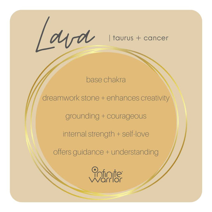November Birthstone Crystal Bracelet | Citrine + Lava
