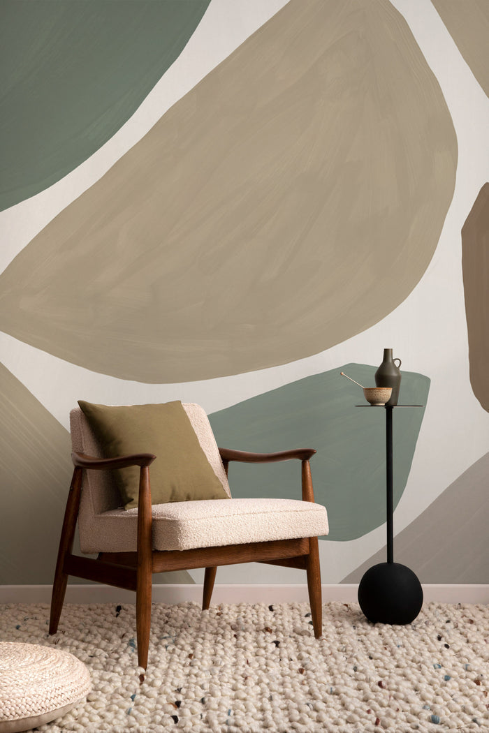 Organic Abstract Shapes 5 Wall Mural