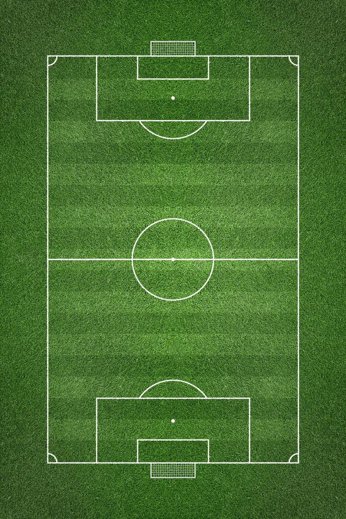 Overhead shot of a soccer field Wall Mural-Wall Mural-Eazywallz