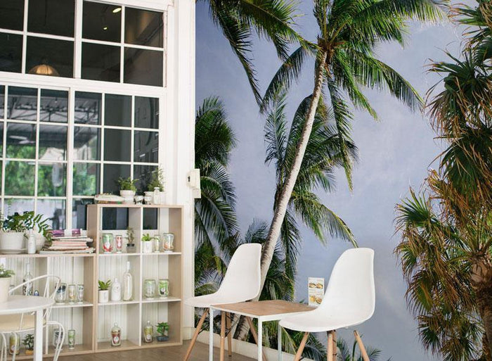 Palm Tree Island Wall Mural-Wall Mural-Eazywallz