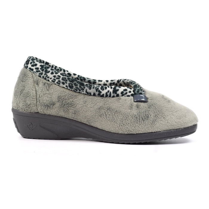 Paloma Grey Leopard Trim Slipper