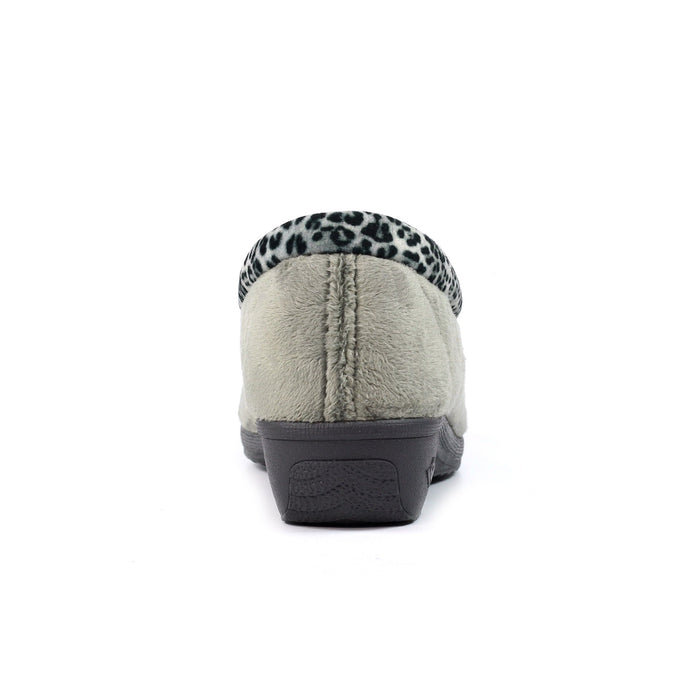 Paloma Grey Leopard Trim Slipper