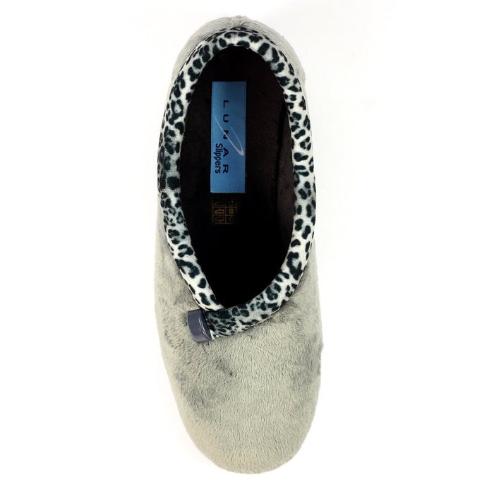 Paloma Grey Leopard Trim Slipper