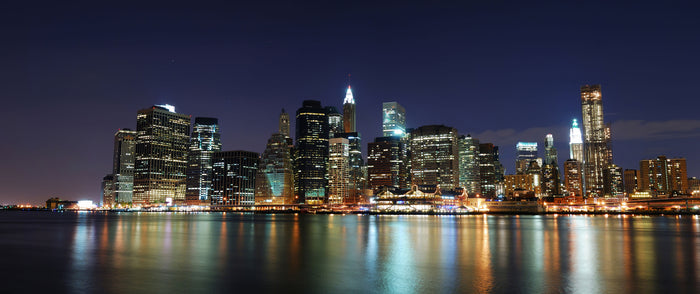 Panorama of Illuminated New York City
