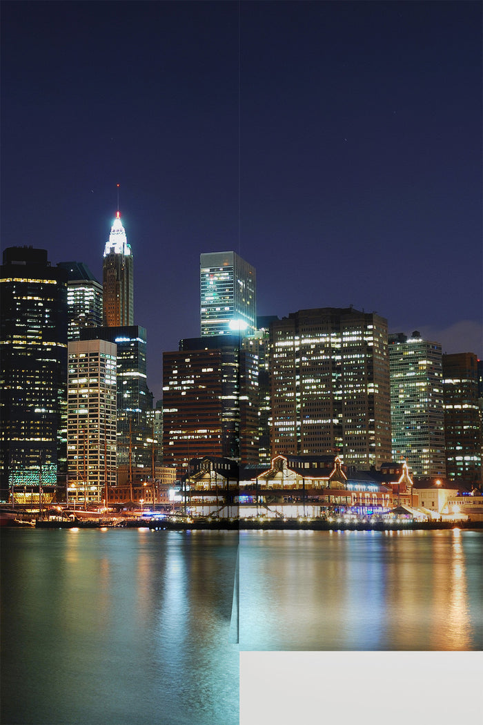 Panorama of Illuminated New York City