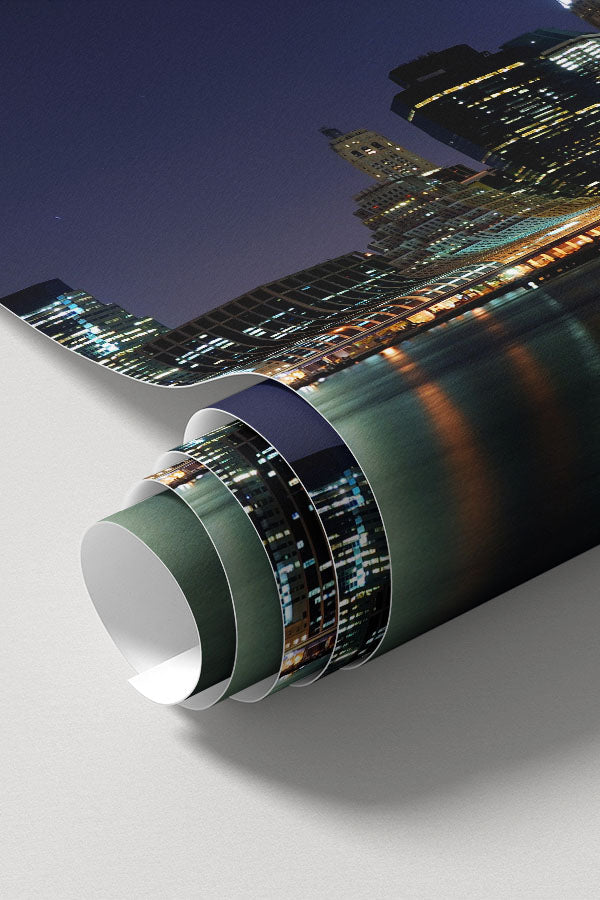 Panorama of Illuminated New York City
