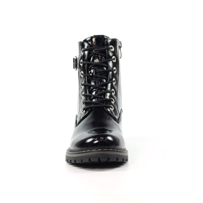 Parlour Black Patent Ankle Boot