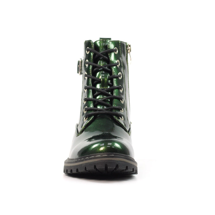 Parlour Green Patent Ankle Boot