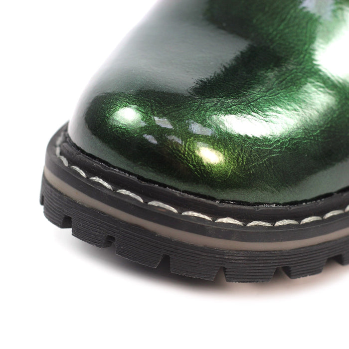 Parlour Green Patent Ankle Boot