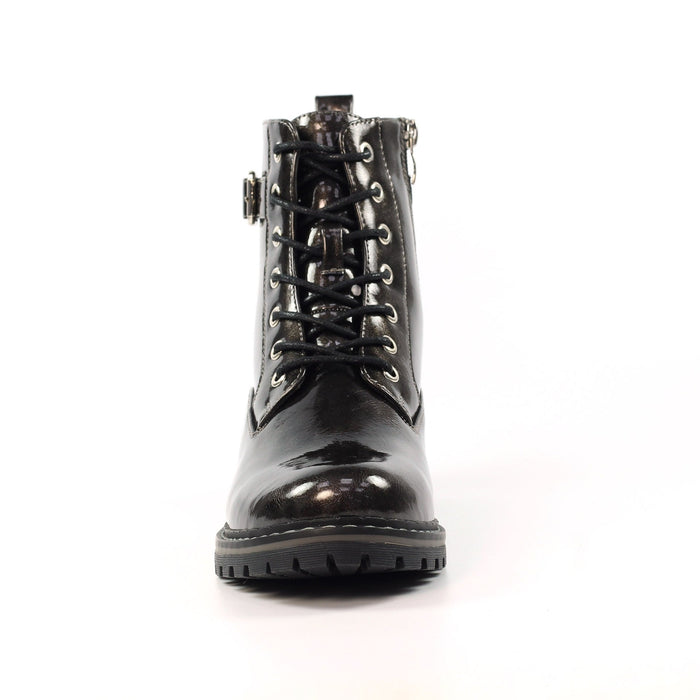 Parlour Grey Patent Ankle Boot