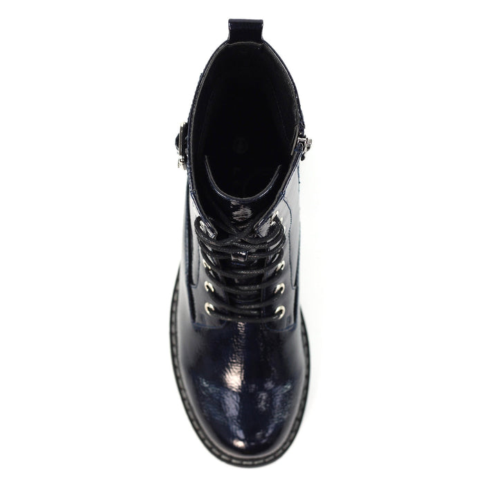 Parlour Navy Patent Ankle Boot