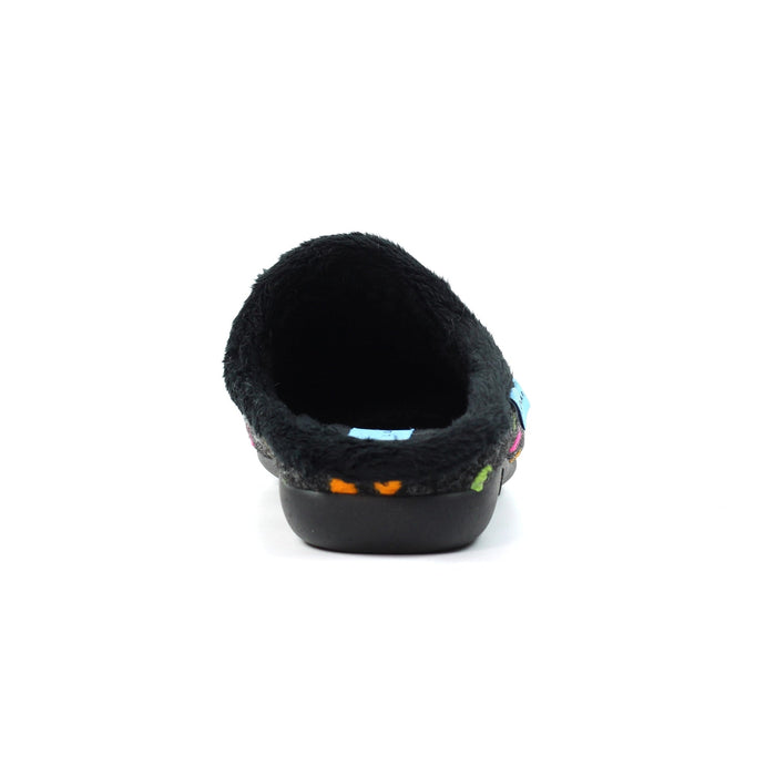 Peanut Black Mule Slipper