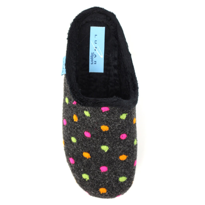 Peanut Black Mule Slipper
