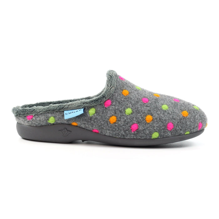 Peanut Grey Mule Slipper
