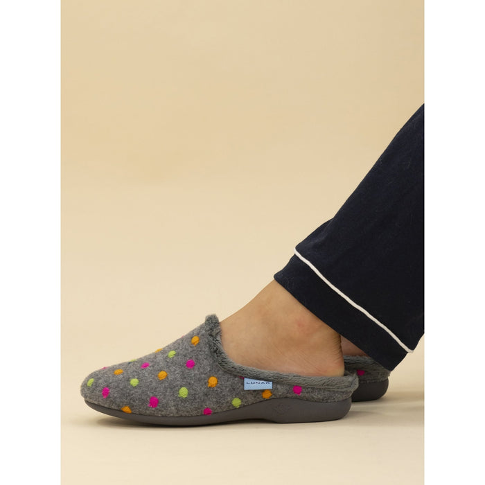 Peanut Grey Mule Slipper