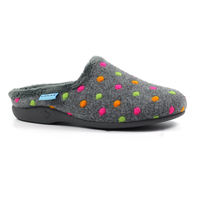 Peanut Grey Mule Slipper