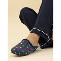 Peanut Navy Mule Slipper
