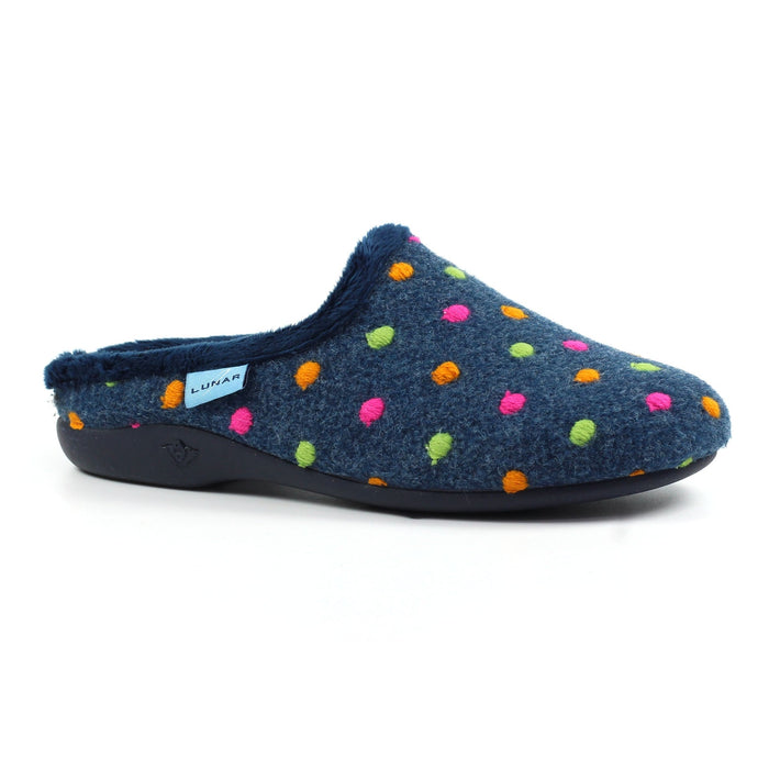 Peanut Navy Mule Slipper
