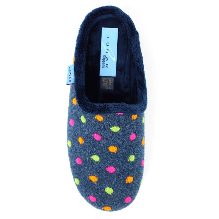 Peanut Navy Mule Slipper