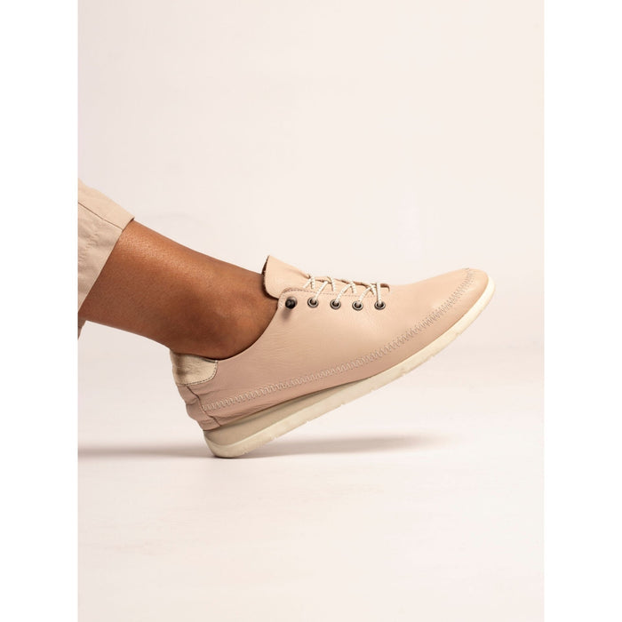 Penelopy Beige Leather Trainer